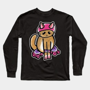 Brown Roller Cat Long Sleeve T-Shirt